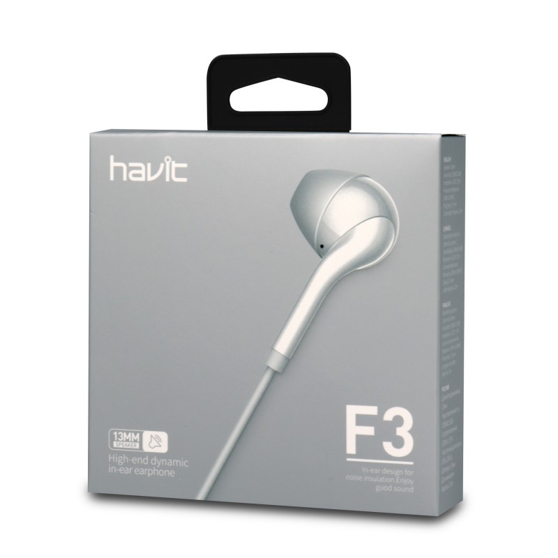 Auricular con manos libres y control volumen F3 BLANCO