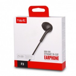 Auricular con manos libres y control volumen F3 NEGRO