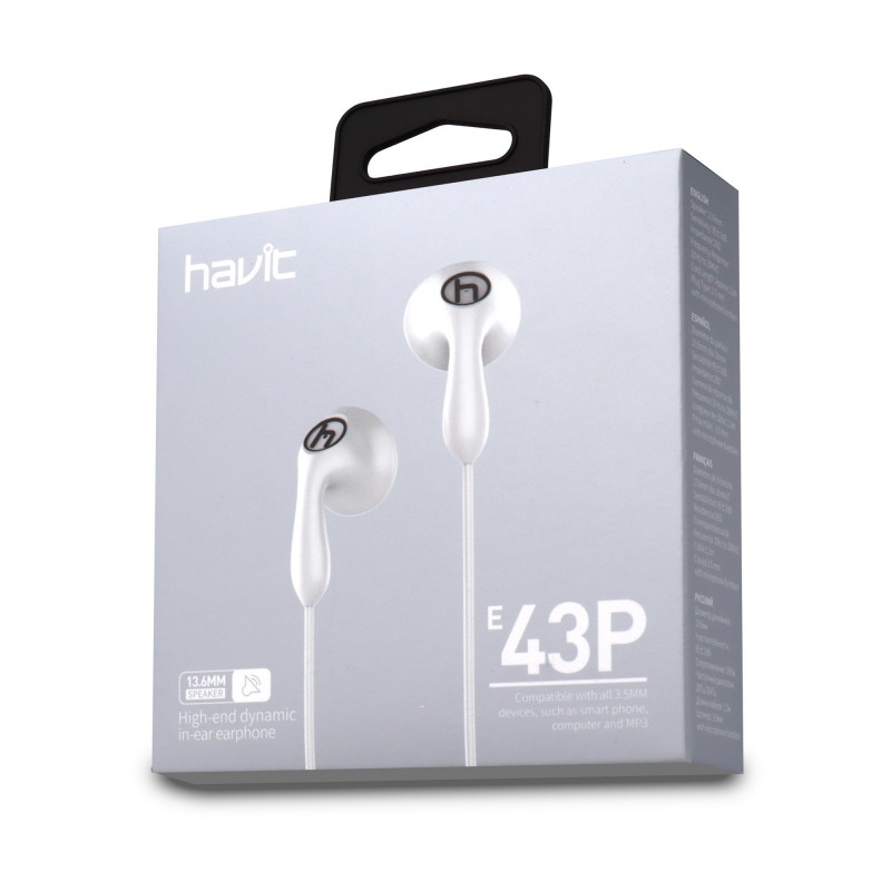 Auricular Estereo con Manos Libres HV-E43P Blanco