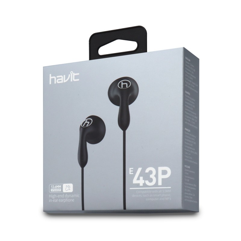 Auricular Estereo con Manos Libres HV-E43P Negro