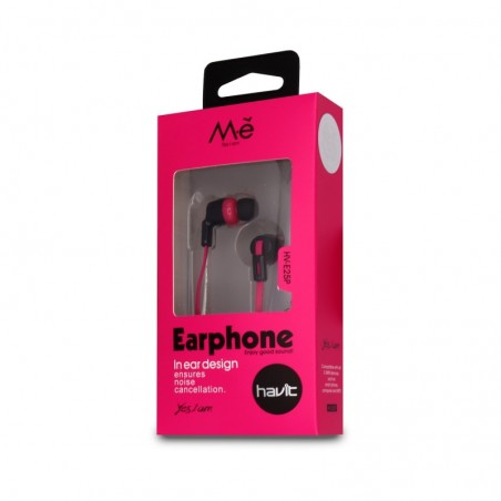 Auriculares con microfono HV-E25P - Rosa