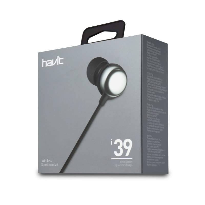 Auricular Bluetooth i39 Gris