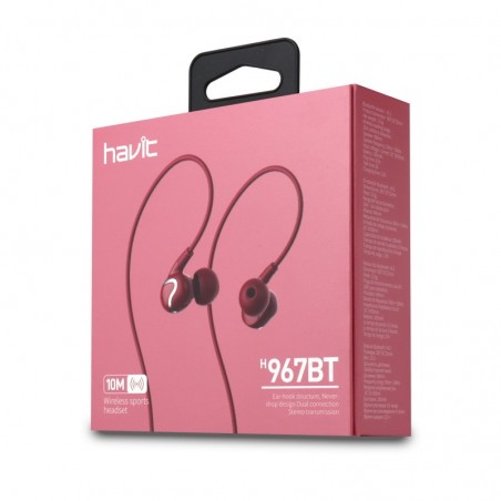 Auricular Deportivo Bluetooth H967BT Rojo