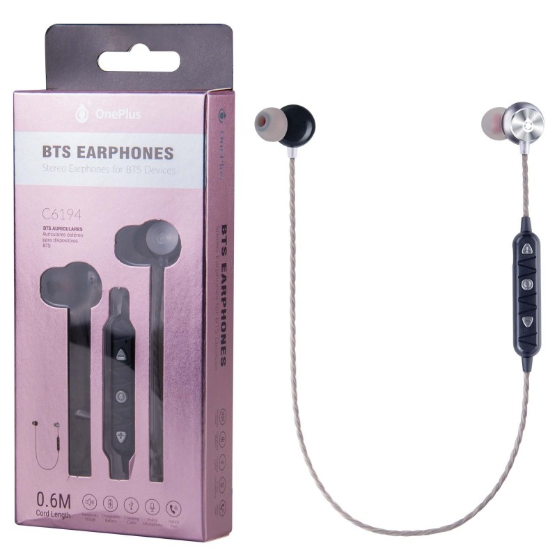 C6194 GR Auriculares Bluetooth Deportivo VI con Microfono - Gris