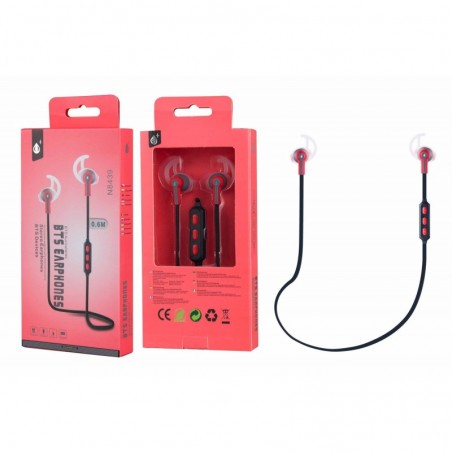 N8439 RJ Auriculares Bluetooth Sport con Microfono Melody - Rojo