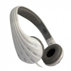 Casco con conversor de 1 Jack-H (4 Pin) a 2 Jack-M (3Pin) HV-H2068D - BLANCO