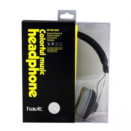 Casco de musica con microfono HV-H2100D Negro